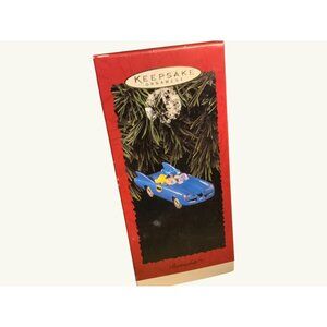 Vintage Hallmark Keepsake 1995 Batmobile Ornament With Batman & Robin Figures